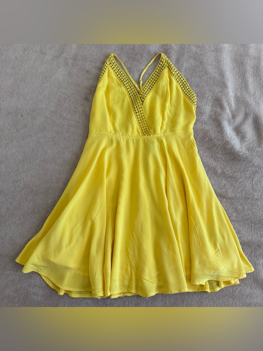 Forever 21 Yellow Girls' Sleeveless V‑Neck Sundress